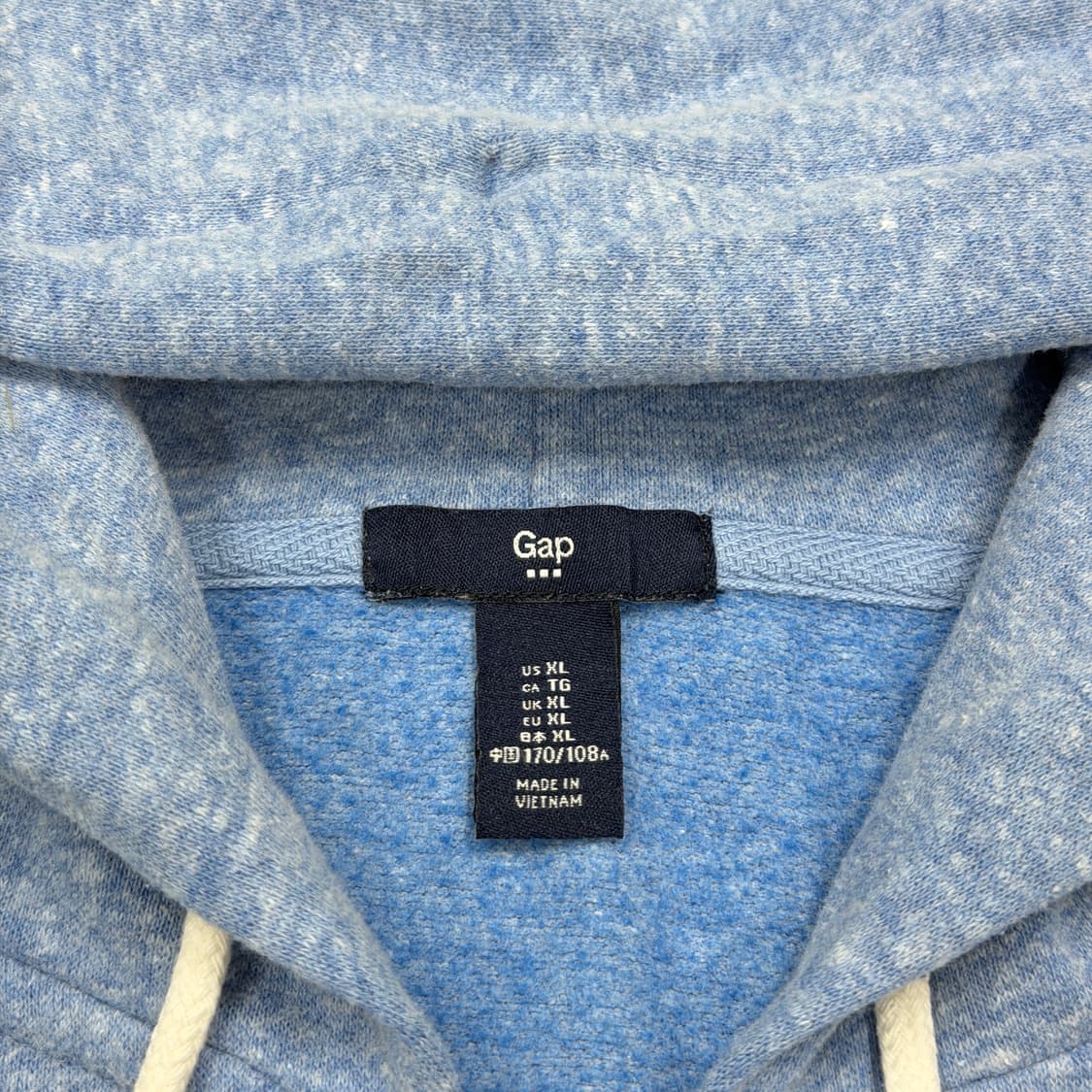 GAP 빈티지 스펠로고 소라 블루 기모 후드집업 자켓 XL 상품이미지4