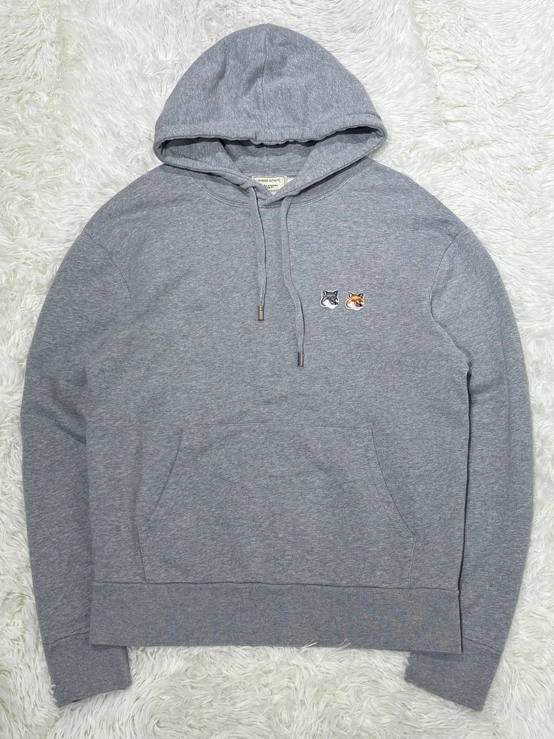 메종키츠네 더블폭스 그레이 후드 상품이미지4