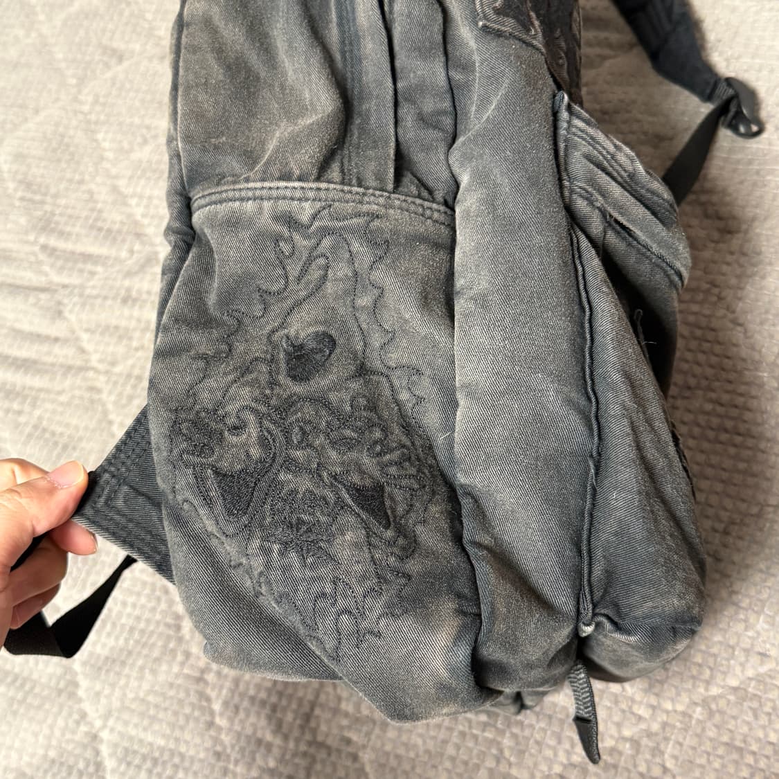 (극미중고)MPQ 워시드 패치 백팩 상품이미지4