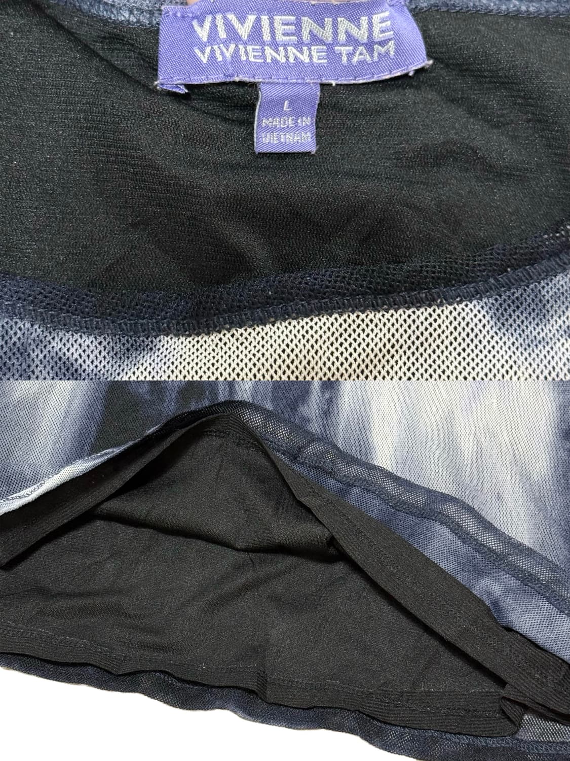 Vtg 비비안 탐 그래픽 매쉬 탑 상품이미지4
