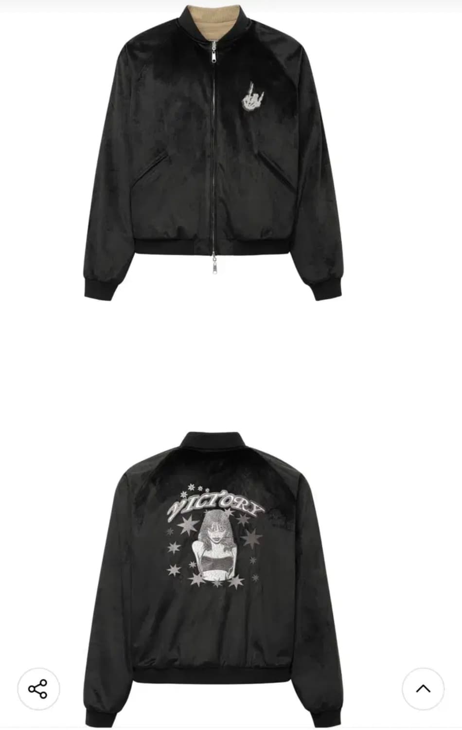 [새제품/L] 본바트 리버시블 수베니어 자켓 - 블랙 / 베이지 상품이미지8