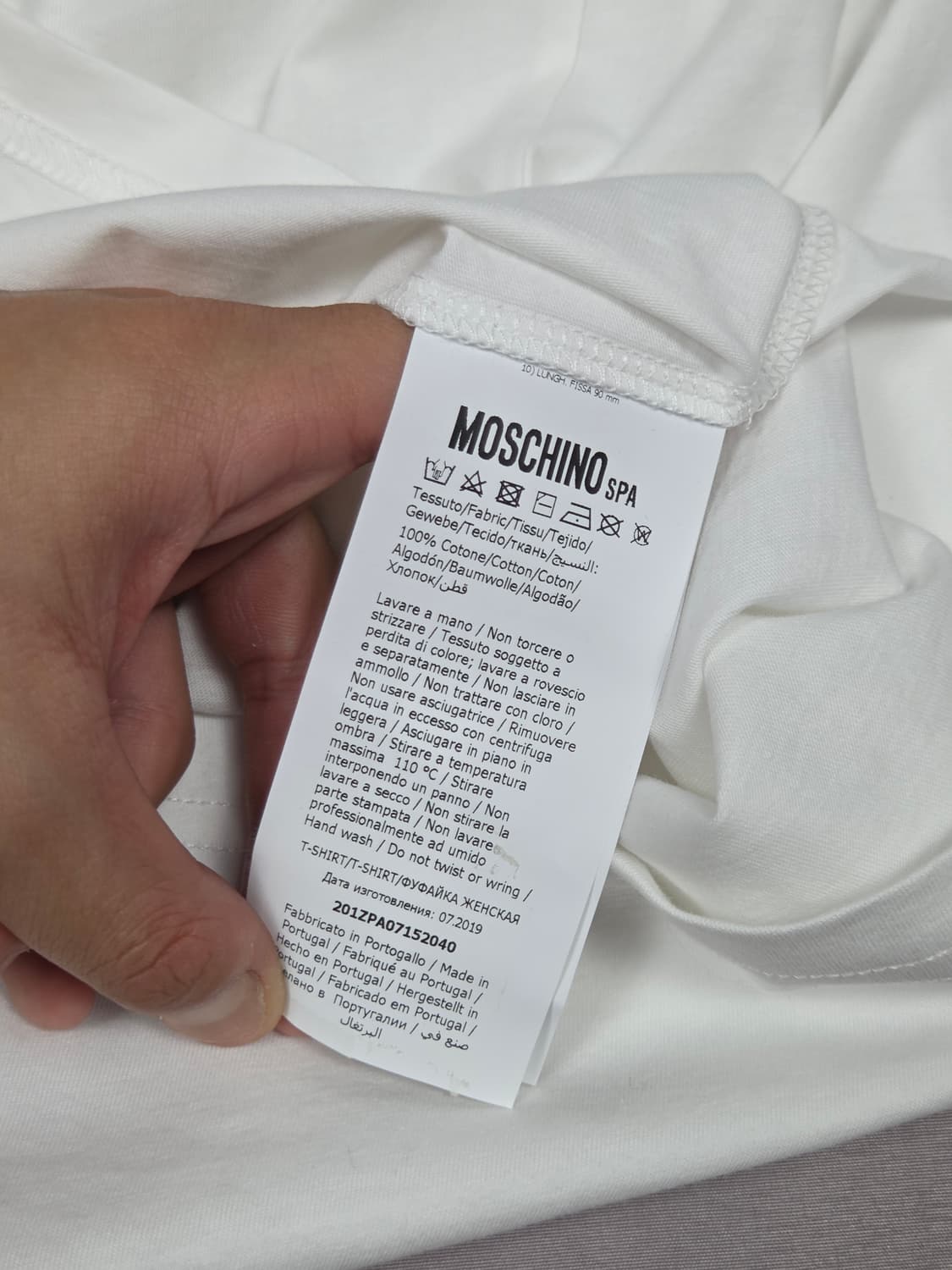 (새상품) [모스키노] 꾸뛰르 실버 로고 반팔 티셔츠 | S00080 상품이미지4