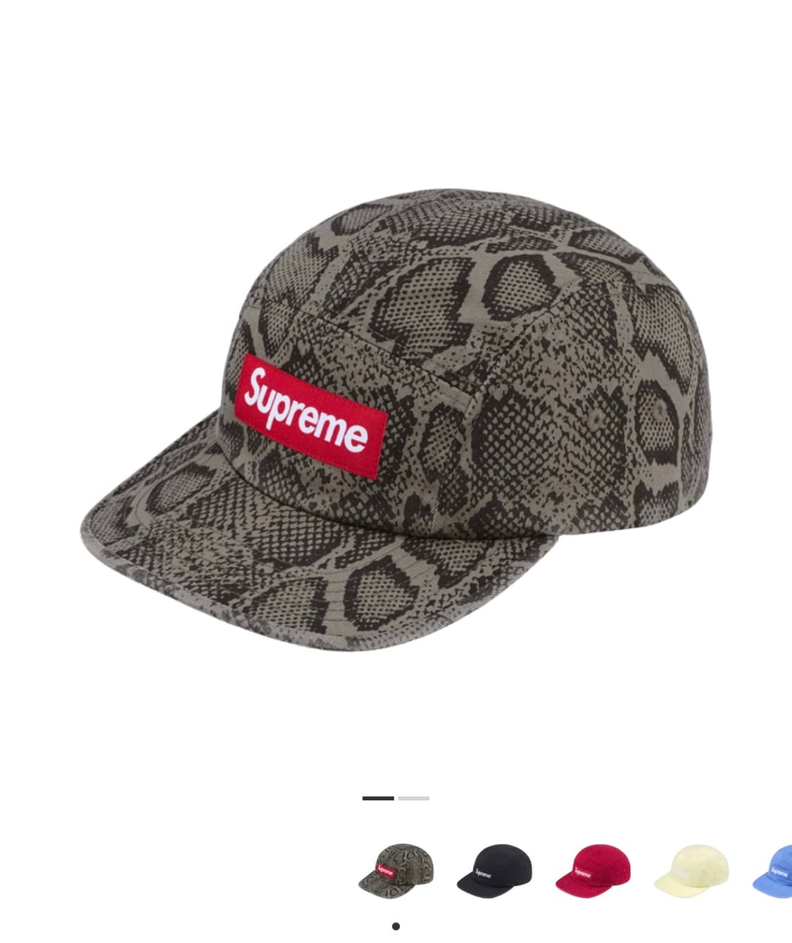 슈프림 스네이크 캠프캡 판매 상품이미지1