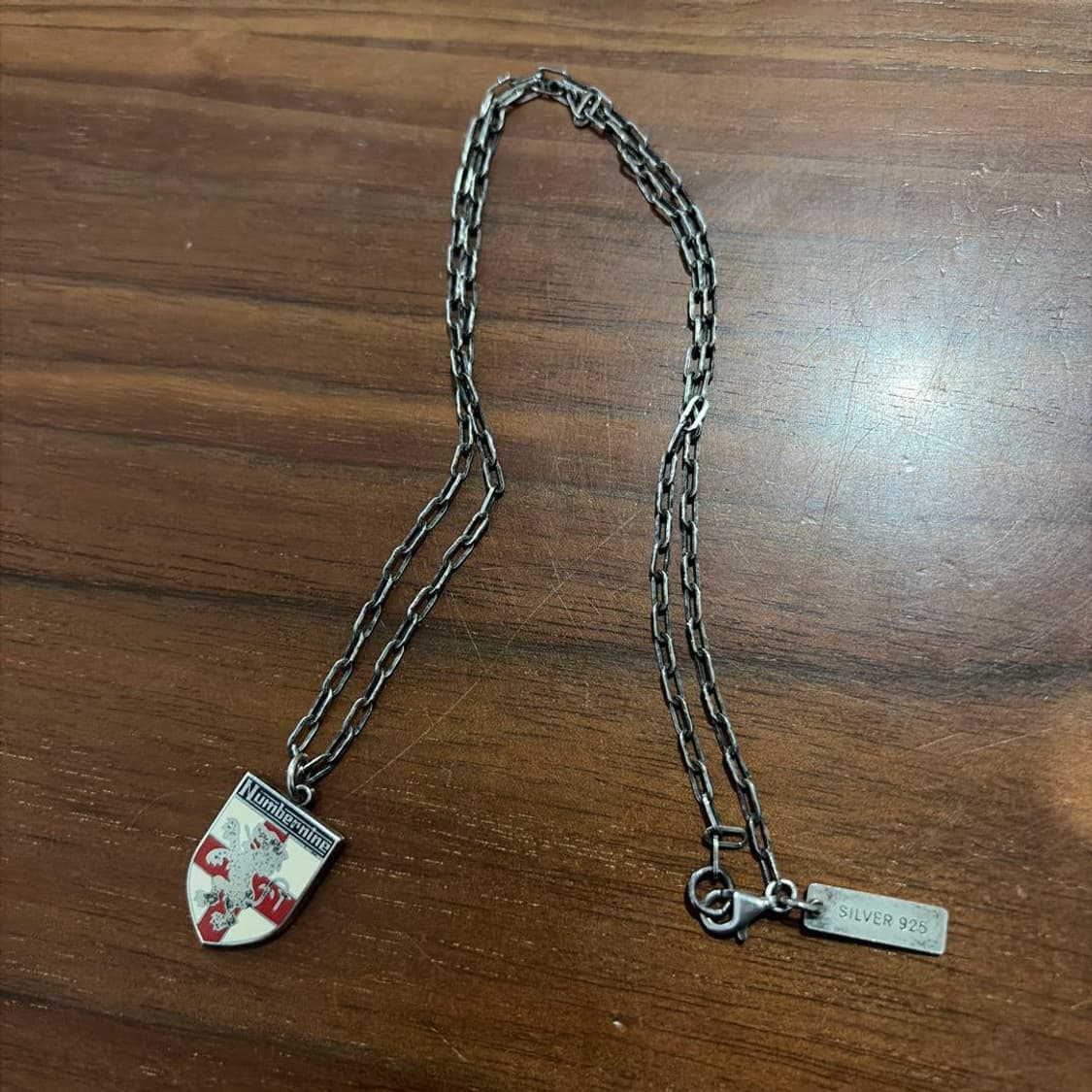 00AW 넘버나인 엑스트라 헤비 엠블럼 실버 925 목걸이 상품이미지2