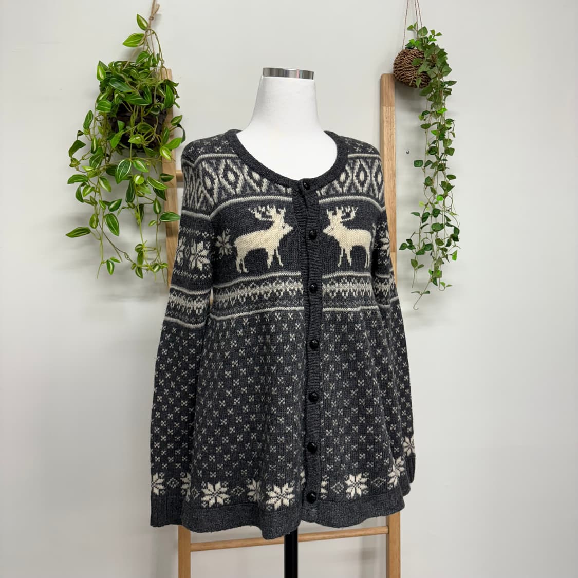 BEAMS HEART 빔즈하트/ 노르딕니트가디건 울가디건 페어아일가디건 상품이미지2