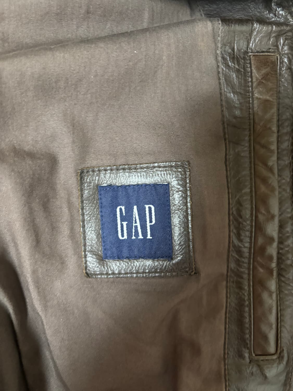 올드갭 브라운 레더 A-1 자켓 M 상품이미지3