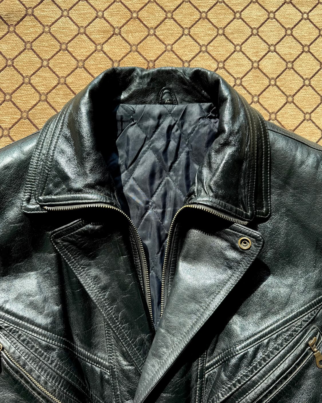 더블카라 숏 레더 자켓 상품이미지1