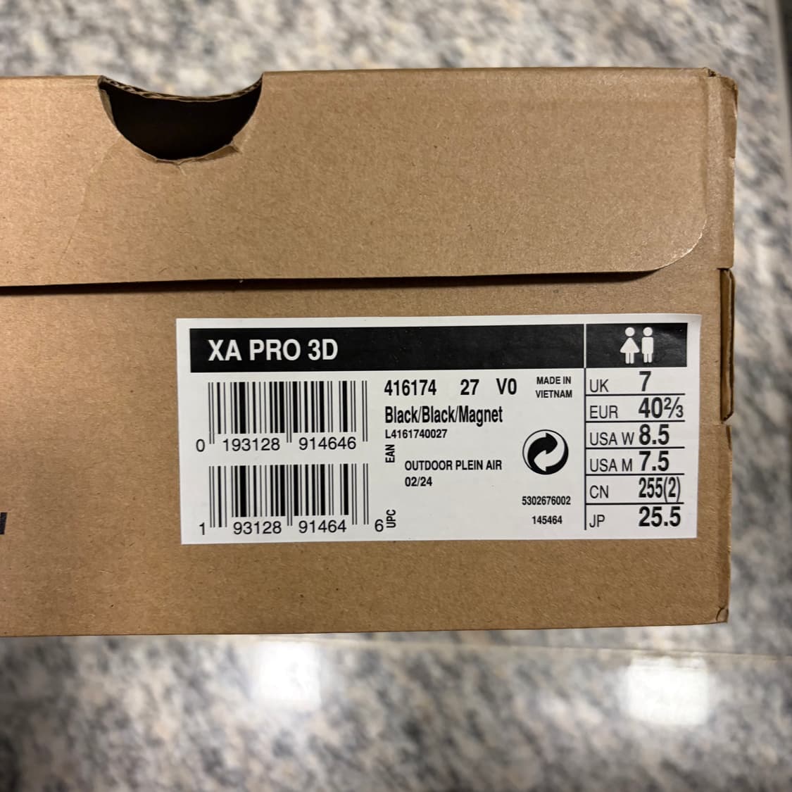 살로몬 Salomon XA 프로 Pro 3D 트래킹화 블랙 마그넷 255 상품이미지9