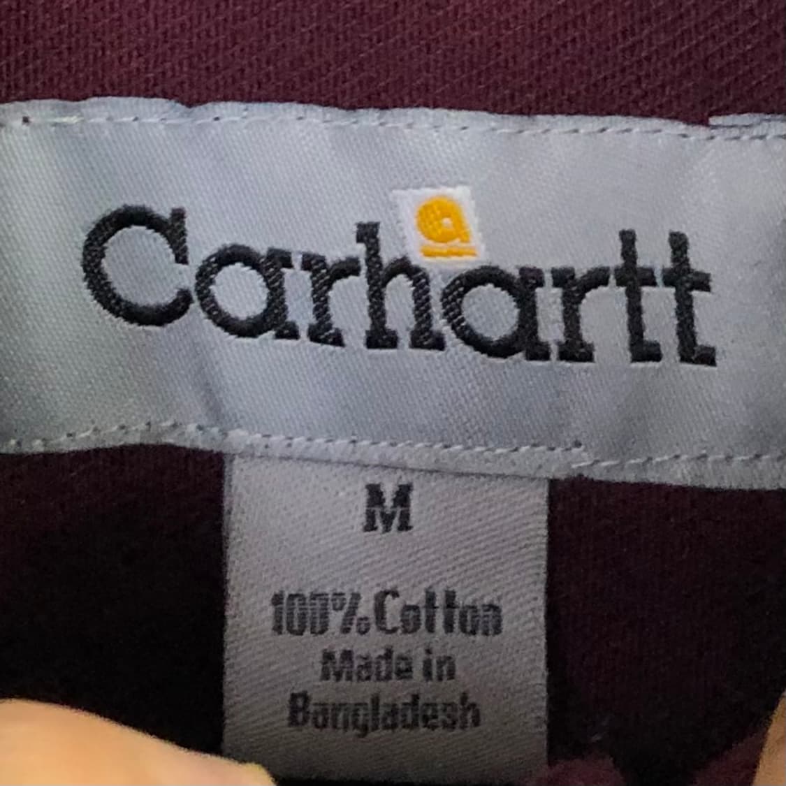 100 칼하트 버건디 헤비워크 셔츠 상품이미지4