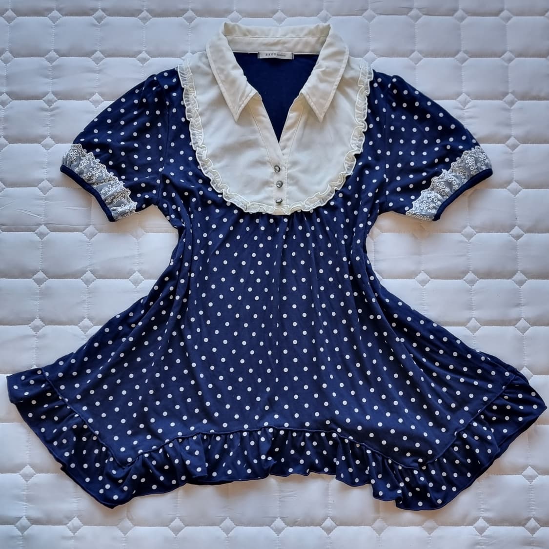 axes femme(악세스 팜므)도트 카라 프릴 튜닉 상품이미지1