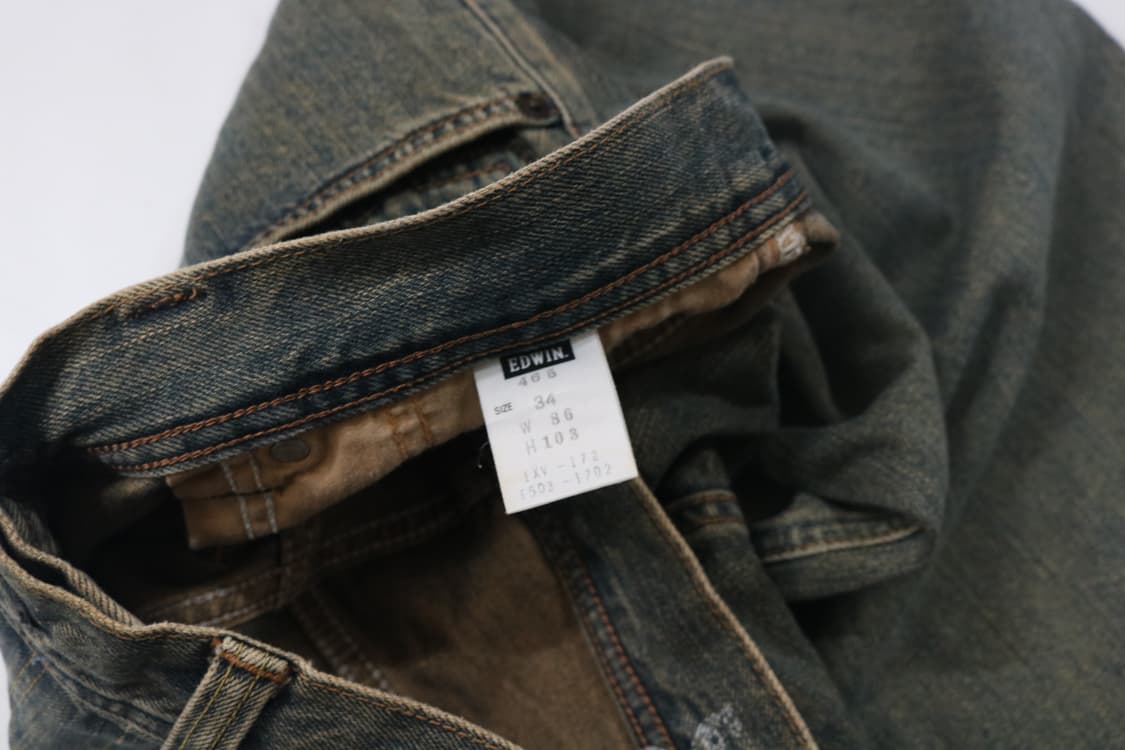 에드윈(EDWIN) 빈티지 엑스트라 배기 워싱 데님 팬츠 (34) 상품이미지7