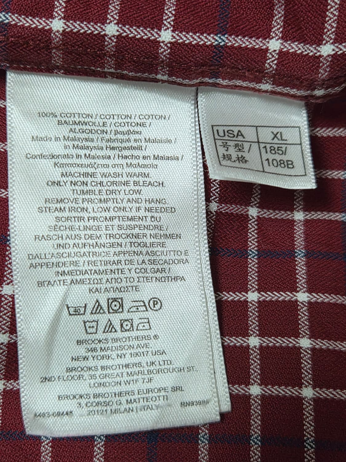 브룩스브라더스 체크 셔츠 XL사이즈 - S341 상품이미지4