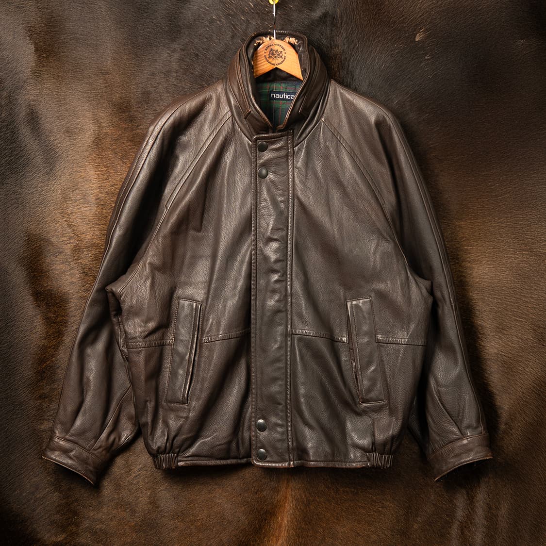 [110] 90s 노티카 디어스킨(사슴가죽) 레더자켓  상품이미지1