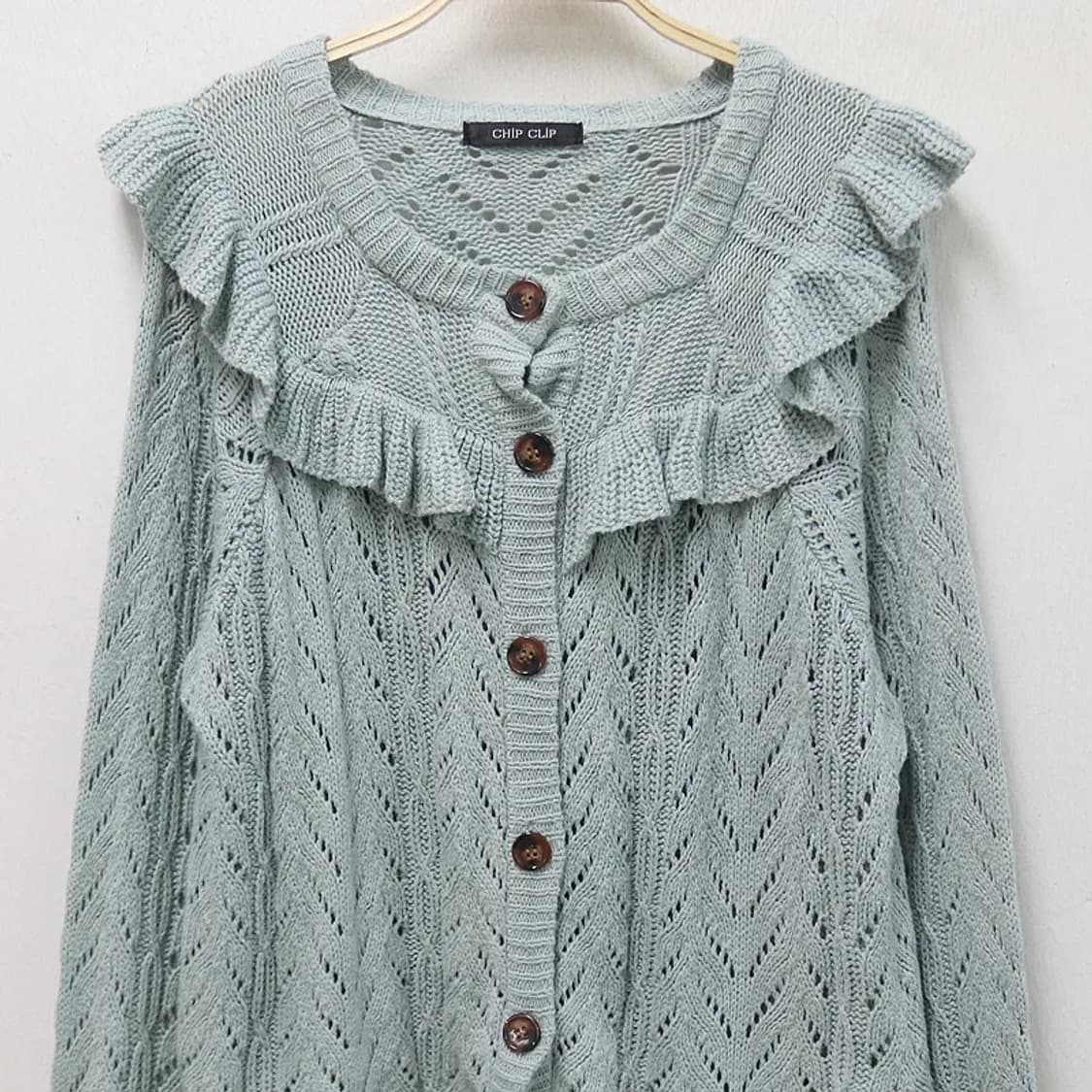 CHIP CLIP 프릴 러블리 니트 가디건 62824 상품이미지3