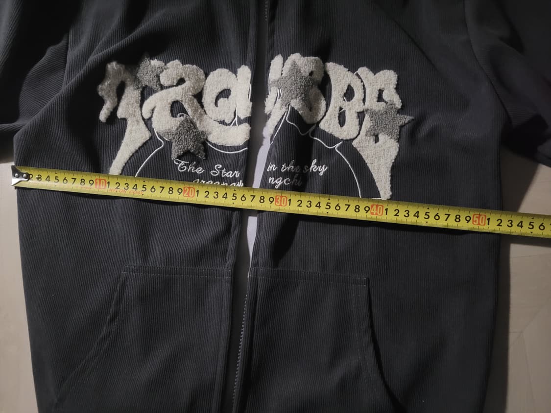 빈티지 자수 골덴 코듀로이 y2k 후드집업 상품이미지6