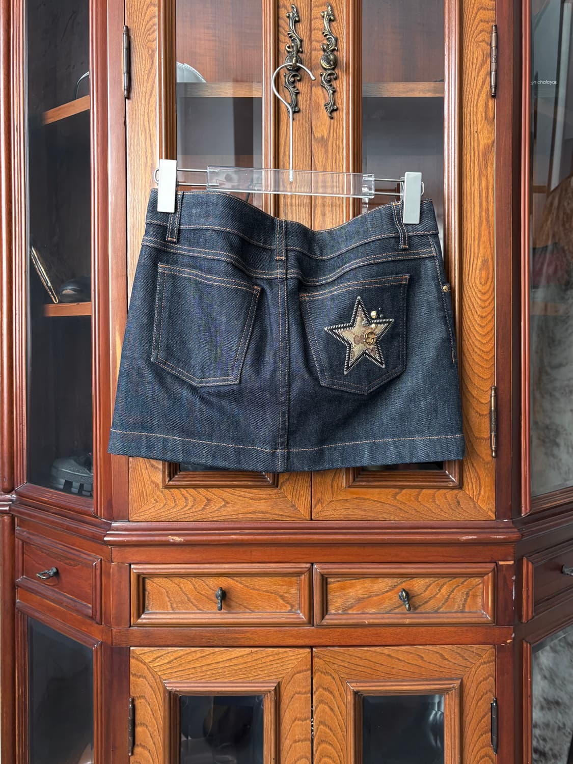 구찌 스타 패치 스트레치 데님 미니 스커트 상품이미지4