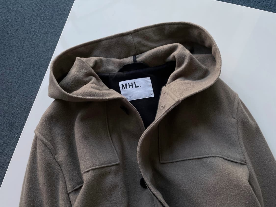 Cropped melton duffle hoodcoat 상품이미지5