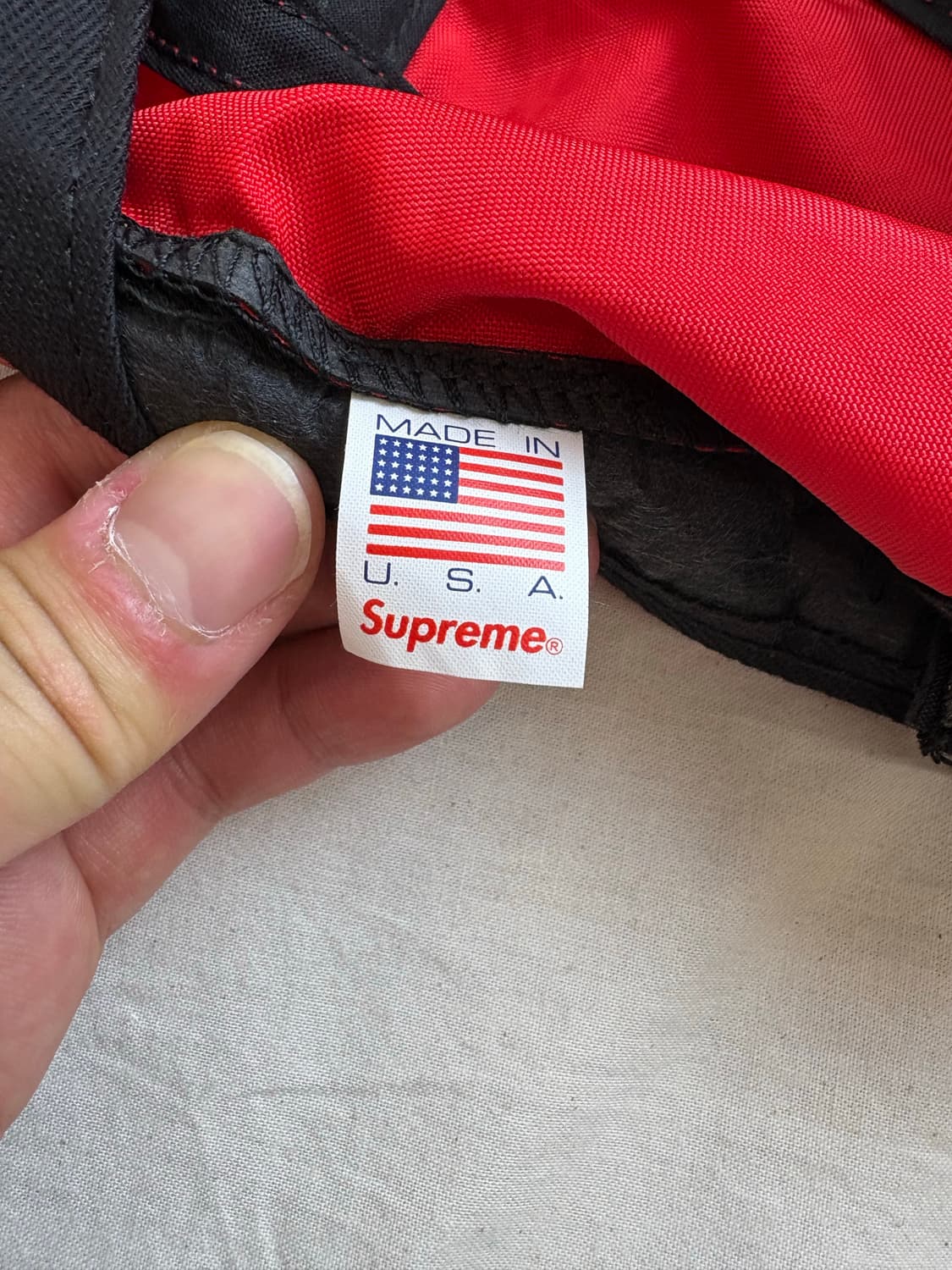 Supreme 슈프림 자수로고 레드 캠프캡 상품이미지6