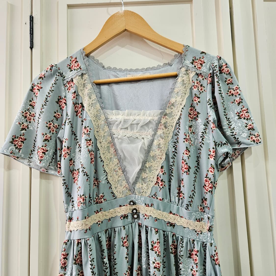 엑시즈팜 (axes femme) 파스텔블루 로즈 원피스 상품이미지3