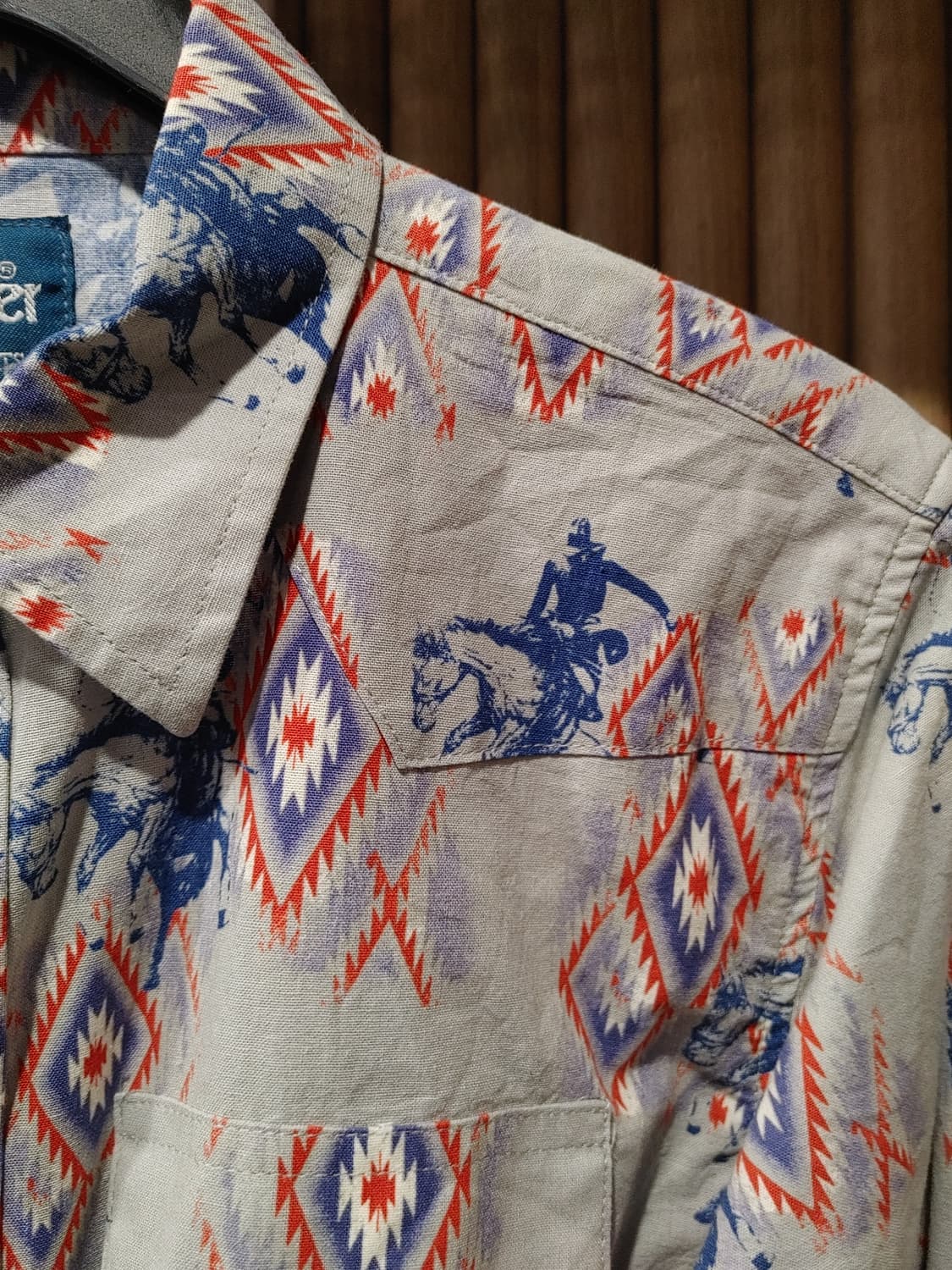 무배) 랭글러 홀스 프린팅 웨스턴 셔츠 - 2XL 상품이미지5