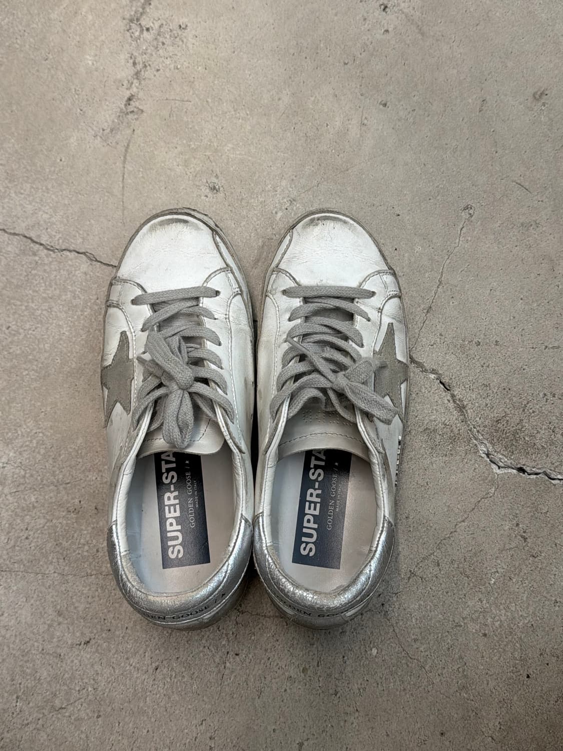 [정품] 골든구스 슈퍼스타 스니커즈 실버탭 36 상품이미지1