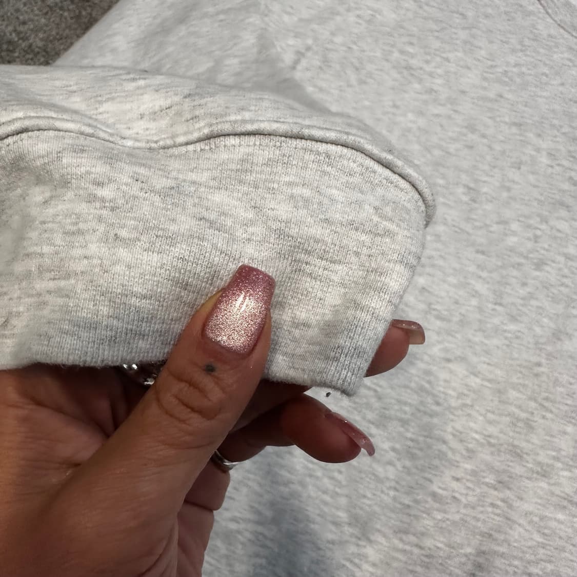 오베이 미니 로고 크루넥 백멜란지 스웻셔츠XL 상품이미지3