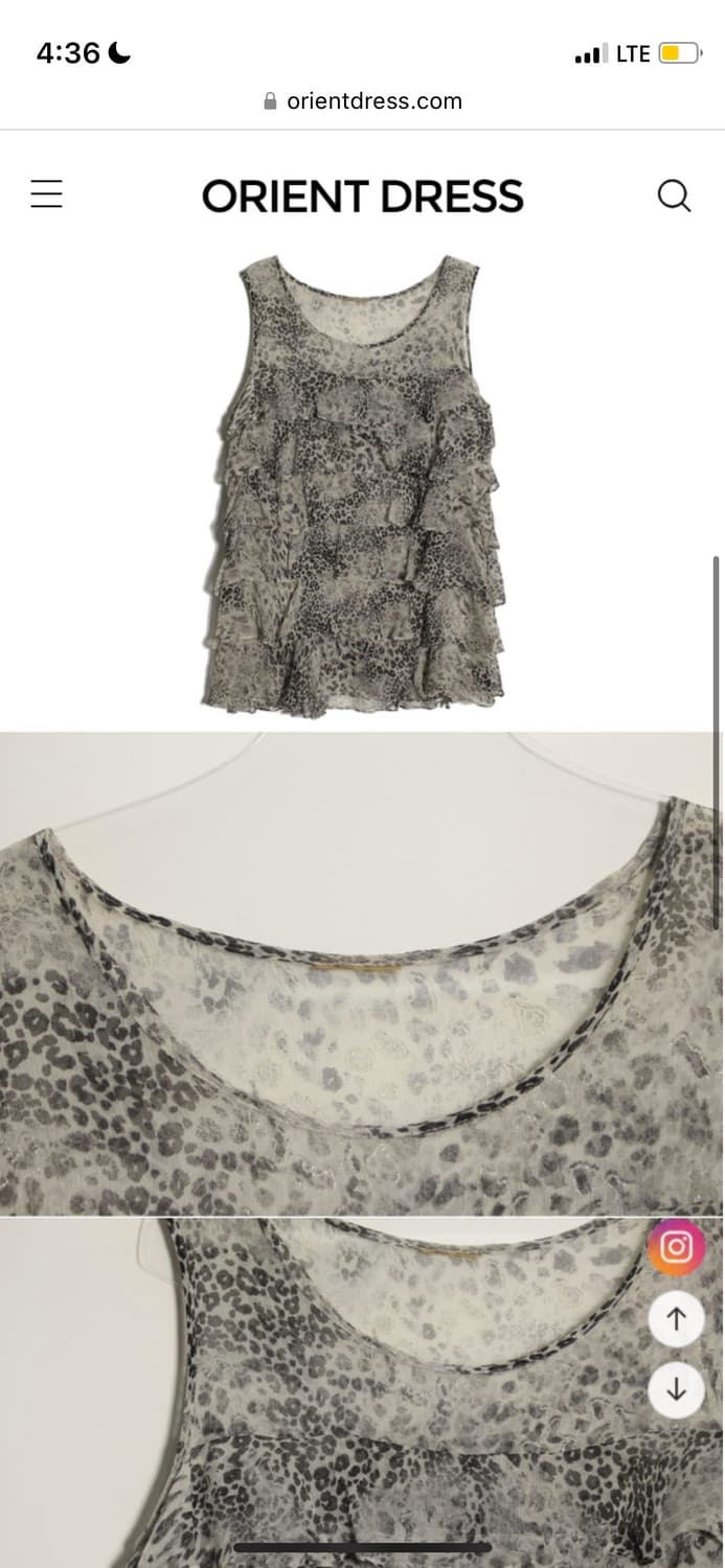 갸루 레오파드 나시 slik leopard blouse 상품이미지2