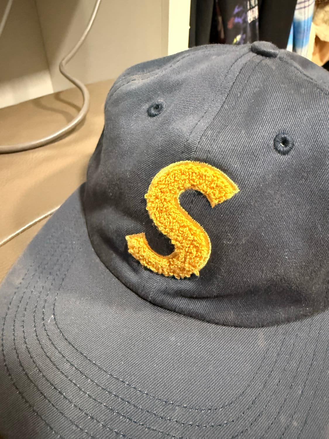 슈프림 s로고6패널캡 네이비 레어템 상품이미지2