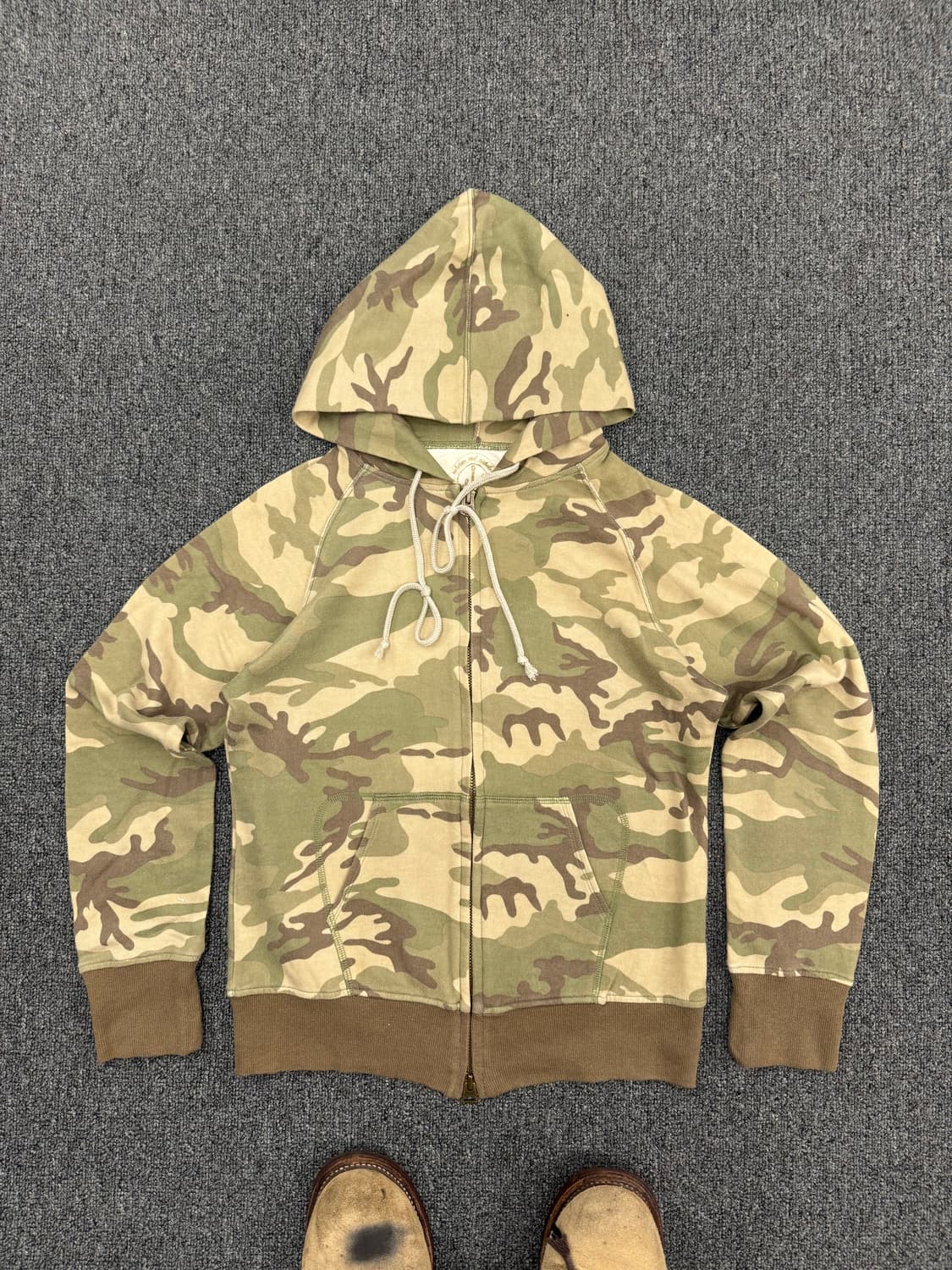 니콜슨&니콜슨 빈티지 여성 카모패턴 후드집업 상품이미지1