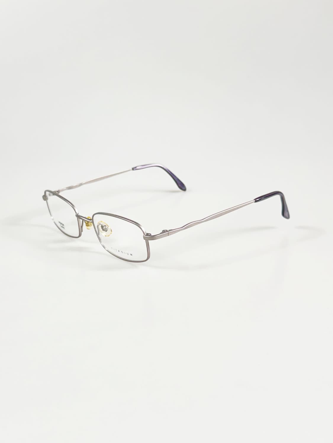 실버 티타늄 슬림 스퀘어 메탈 프레임 빈티지 안경 상품이미지3