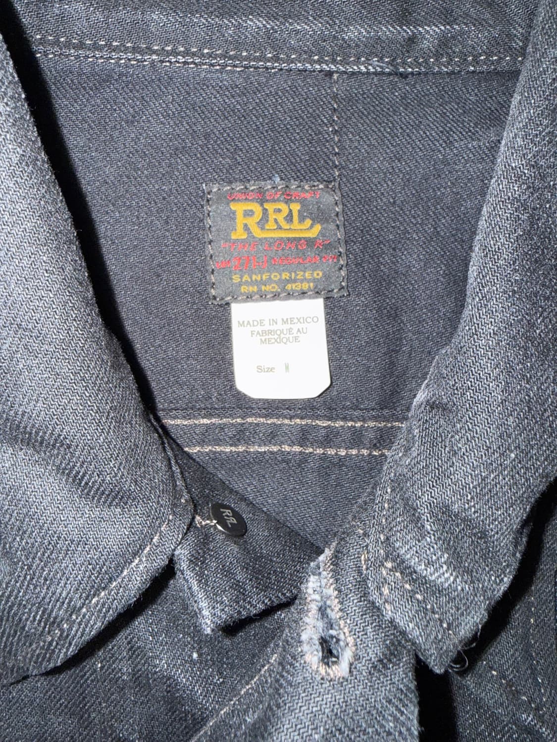 RRL 더블알엘 LOT271 블랙 m 상품이미지3