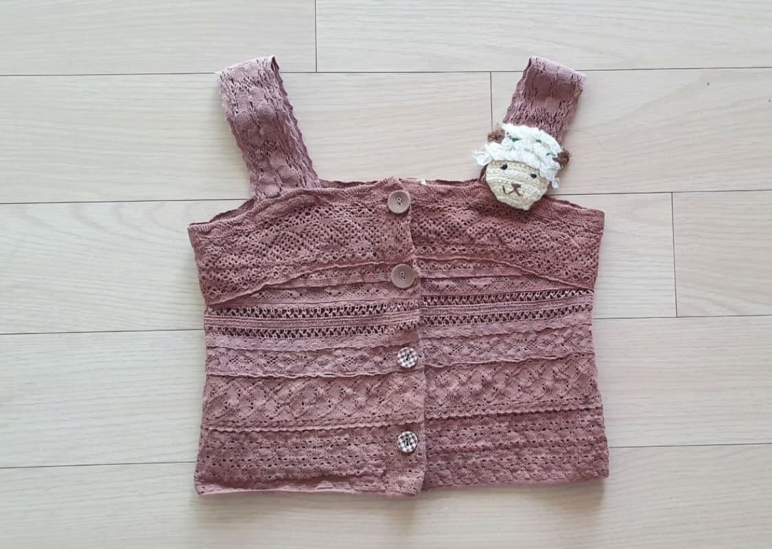 자매룩 레이스 조끼 (5세 / 7세) 유럽 감성 빈티지 키즈 상품이미지4