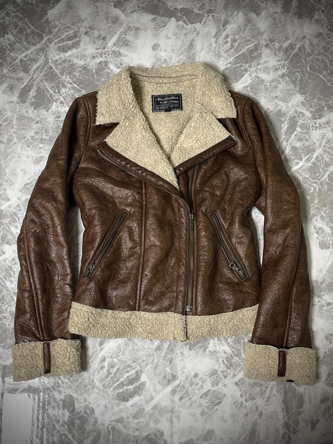 fur leather rider jack 상품이미지1