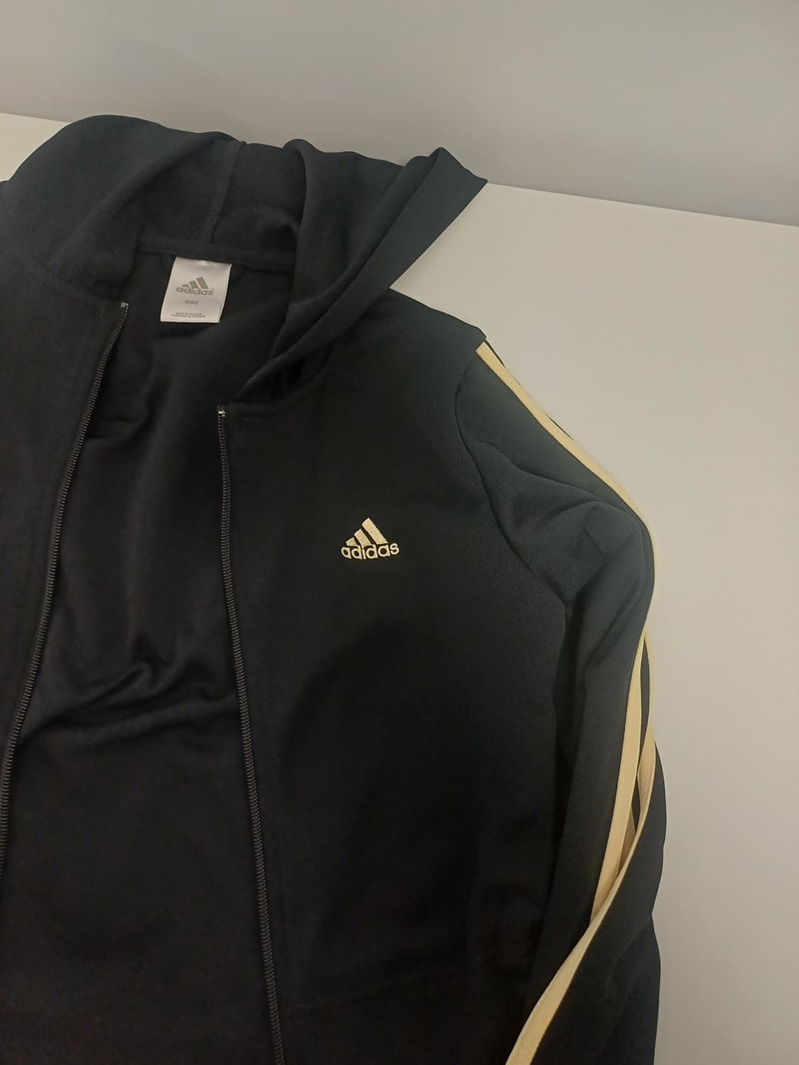 여성 아디다스 블랙-골드 3Stripes 후드 집업 [90] 상품이미지5