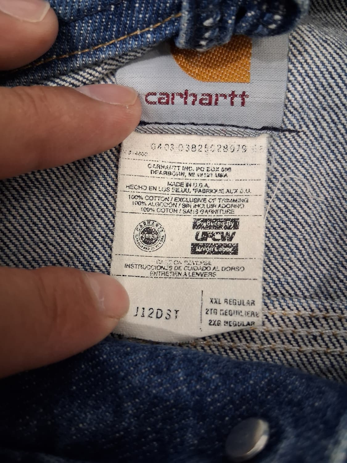 칼하트 J12DST 2xl made in usa 상품이미지6