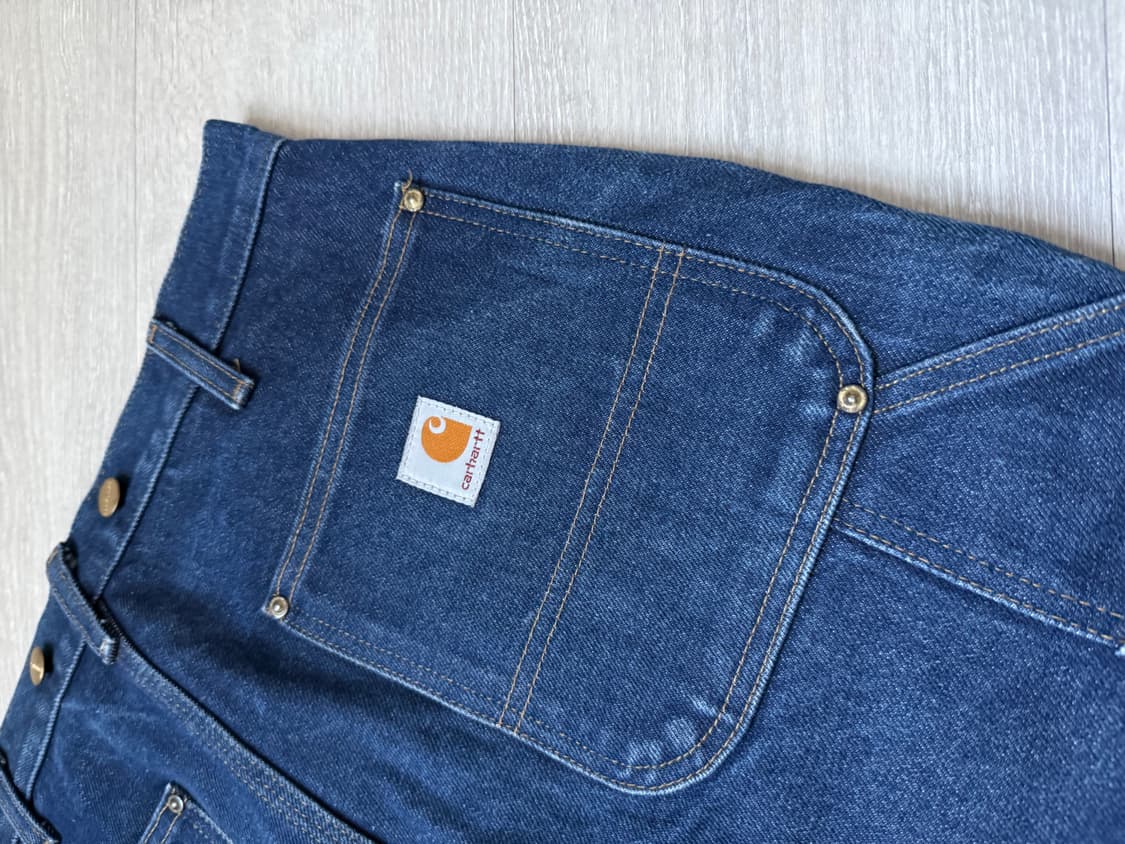32x32 칼하트 더블니 데님 워크팬츠 상품이미지4