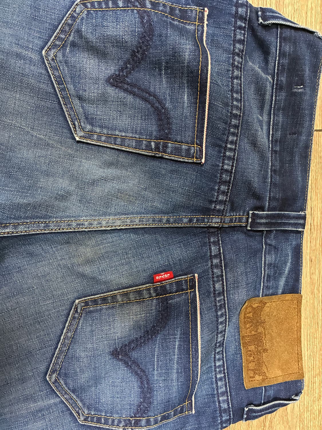 리바이스 프리미엄 셀비지 데님 중청 W32 L34 상품이미지3