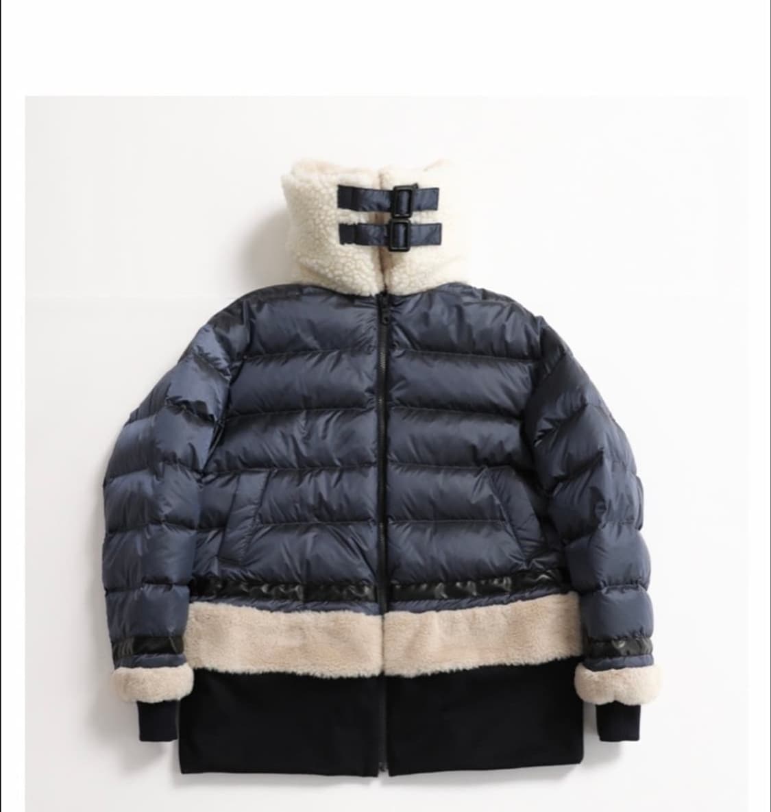 뮤베일 MUVEIL 양털 카라  패딩 자켓 36사이즈 상품이미지1