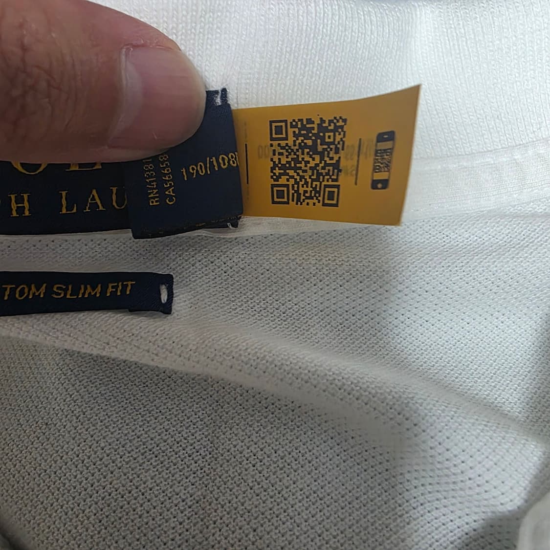 폴로 랄프로렌 QR 화이트 치프키프 카라티 (2XL) 상품이미지3