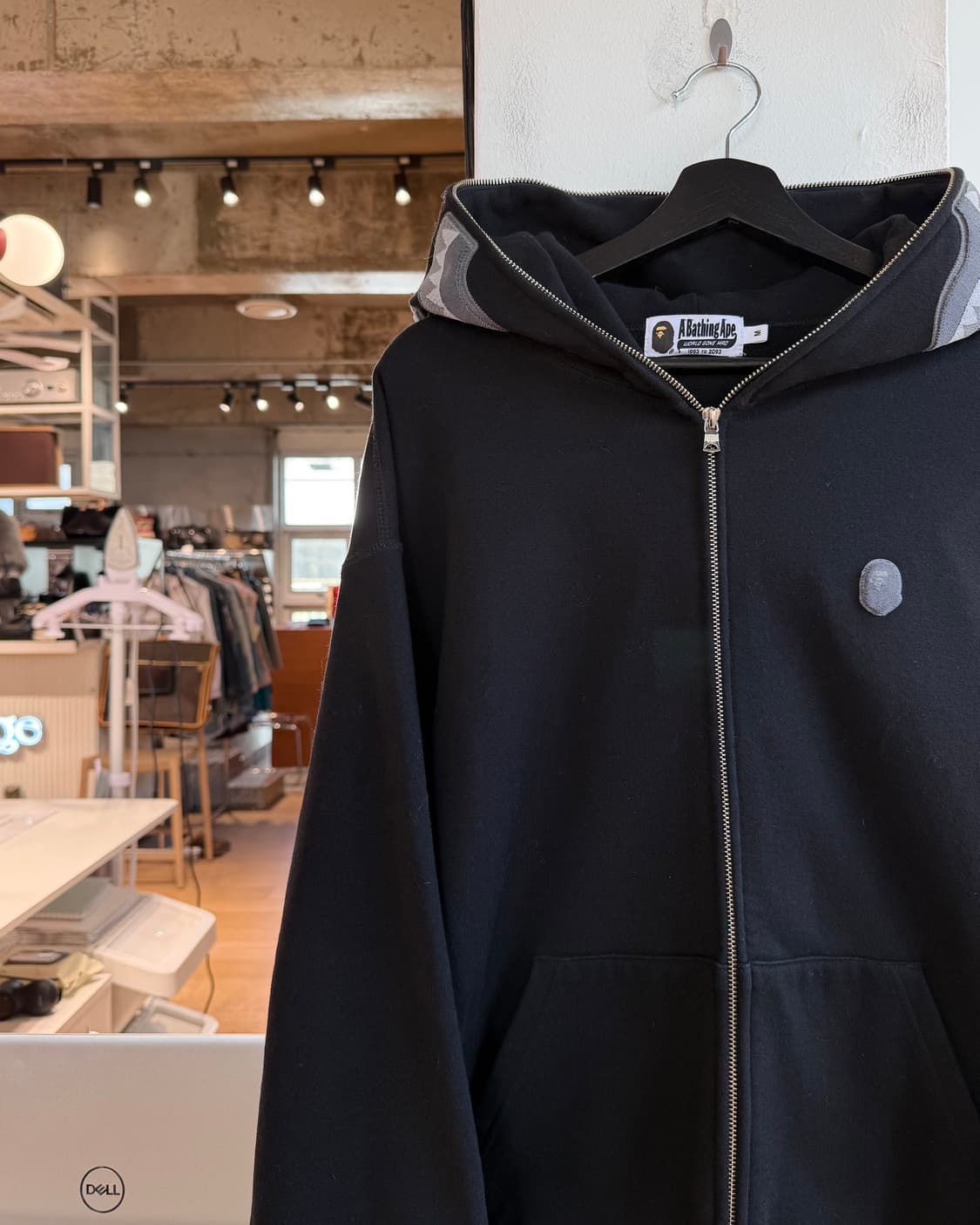 베이프 블랙 헤드 원 포인트 샤크 후드집업  상품이미지4