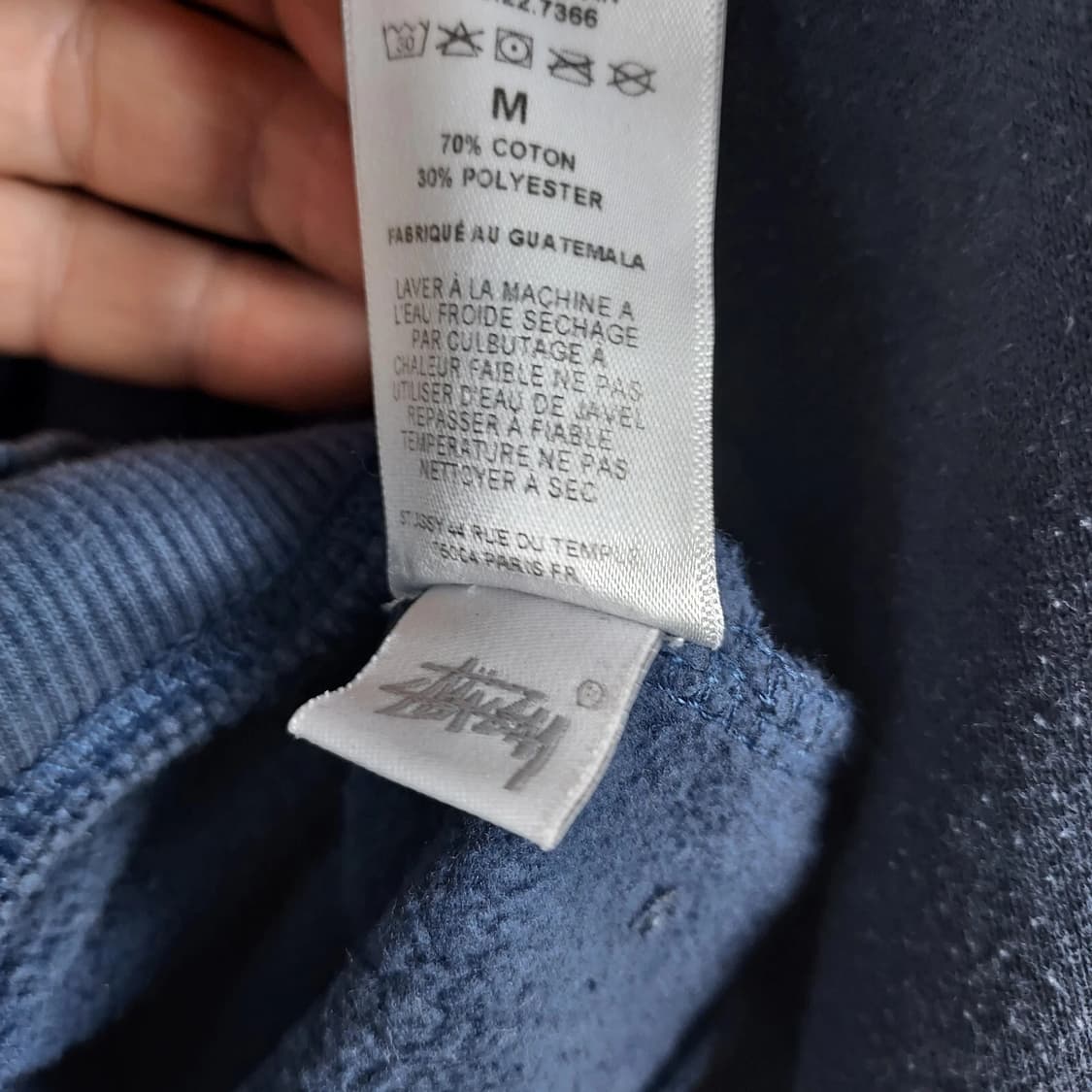 스투시 S로고 후드티 네이비 M 상품이미지6