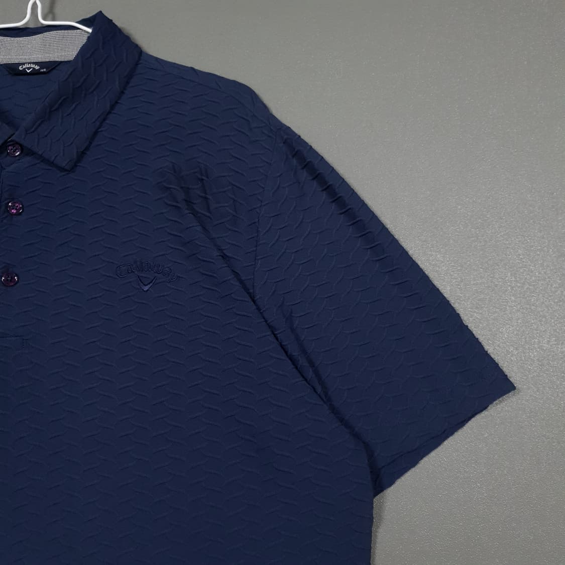 캘러웨이 골프 신형 21ss 엠보 입체 패턴 반팔 카라티 폴로 셔츠 상품이미지2