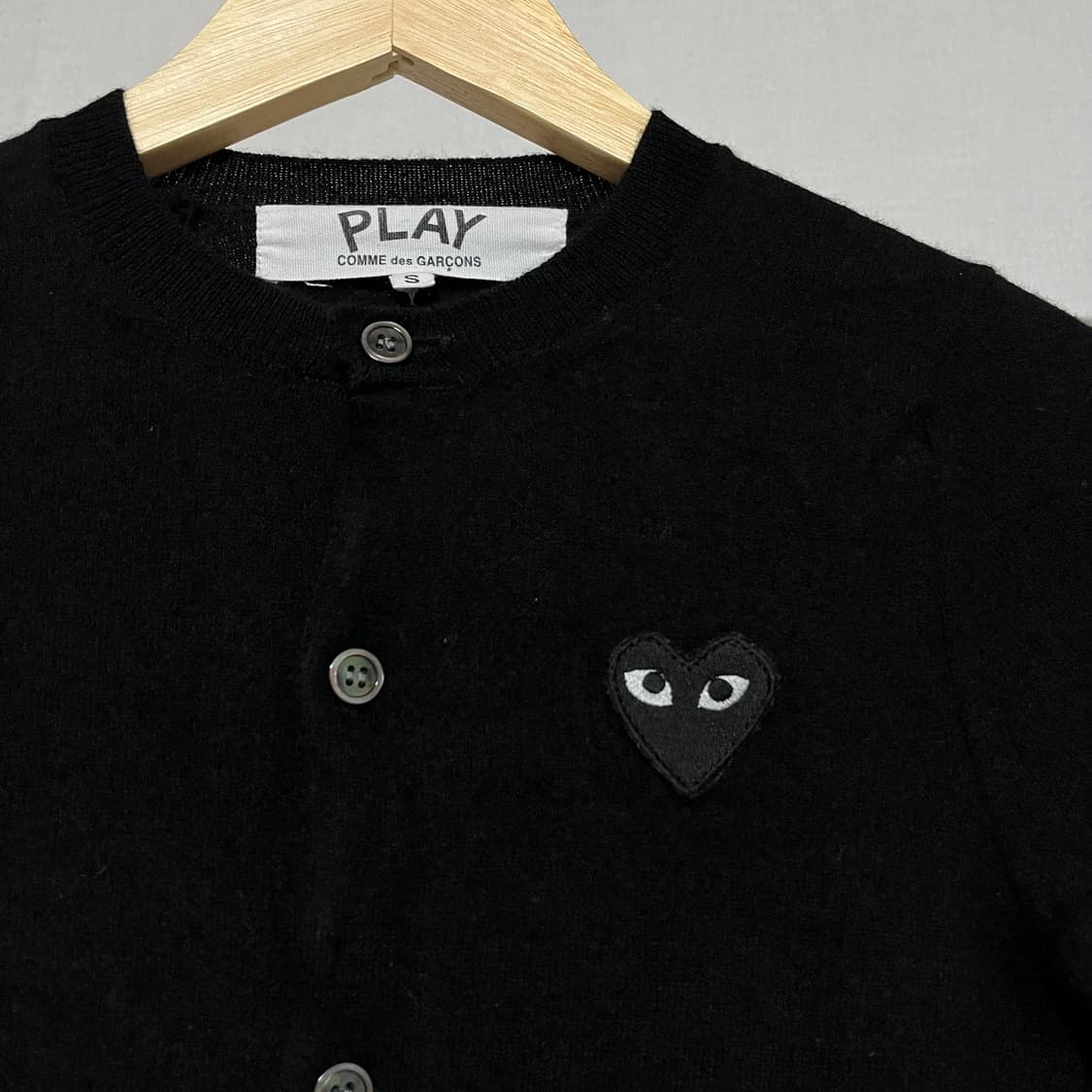 꼼데가르송 블랙 가디건 S 상품이미지4