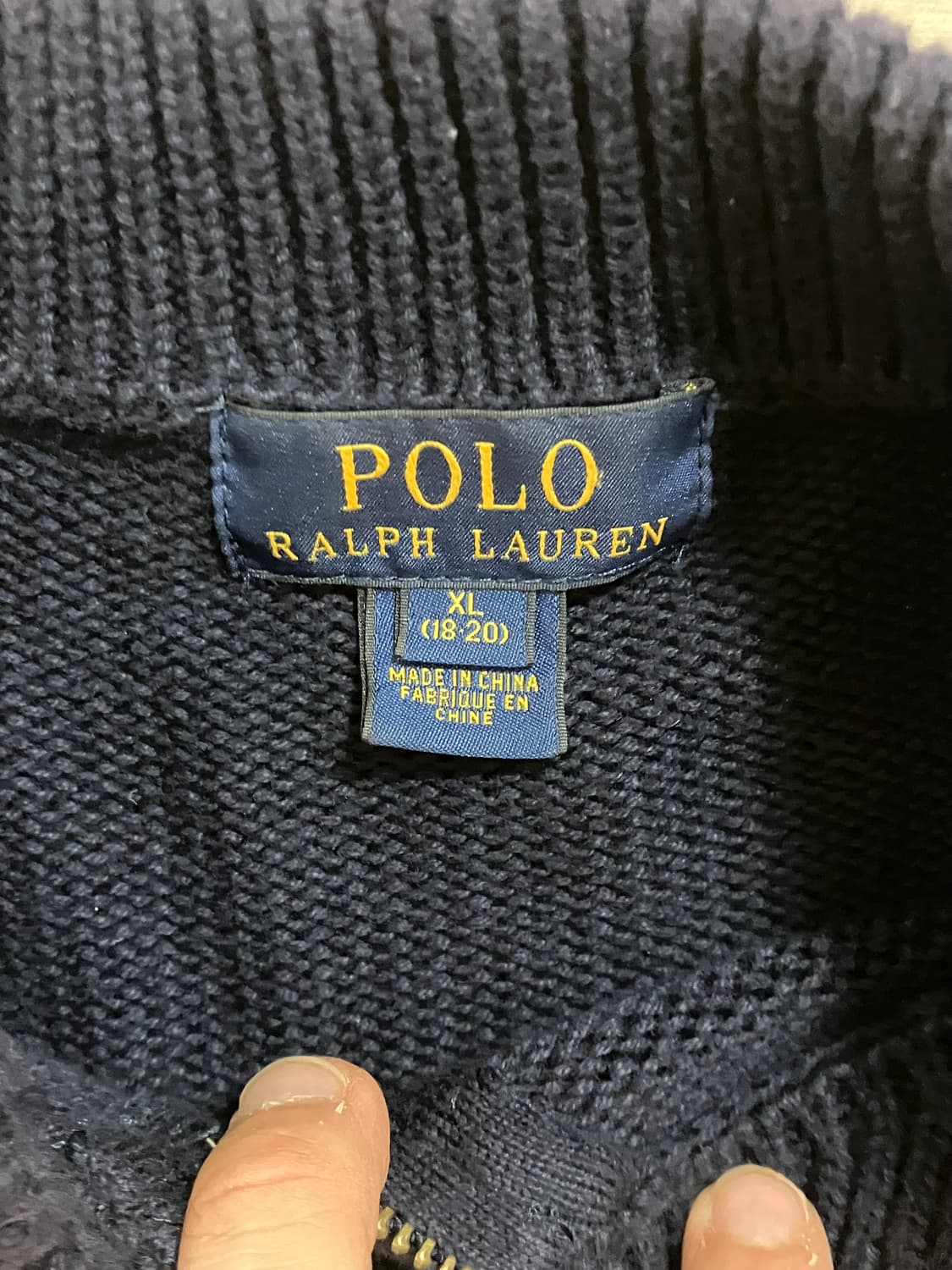 폴로 니트집업 XL 상품이미지2