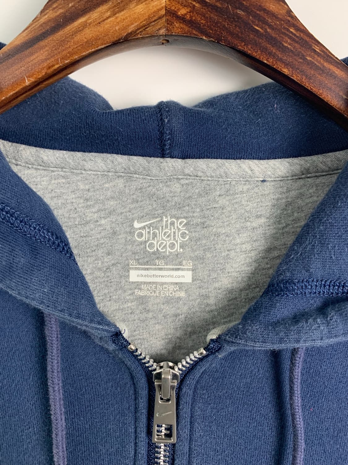 나이키 00s 자수로고 스펠아웃 네이비 후드집업 상품이미지8