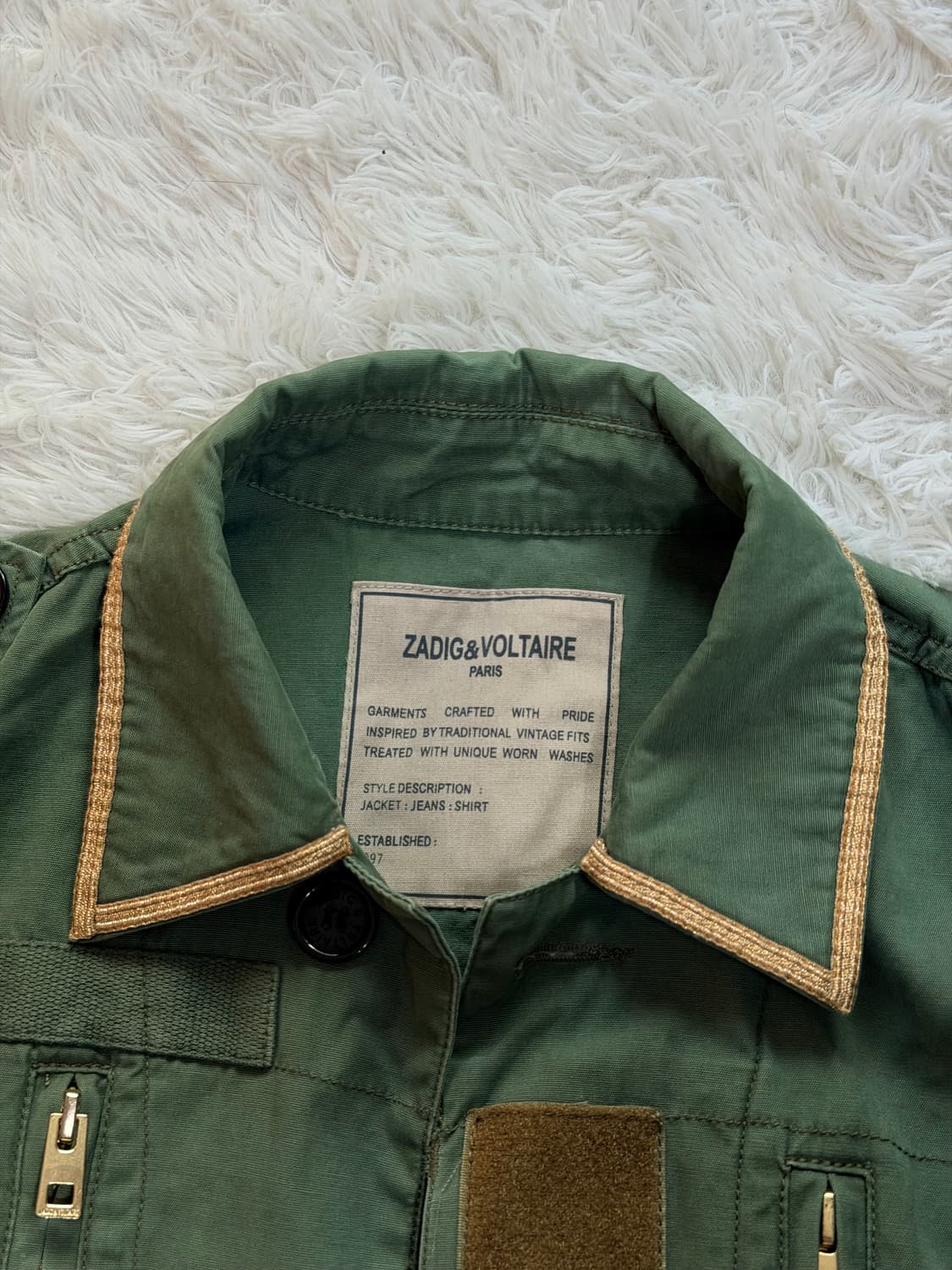 쟈딕앤볼테르 키드 버터플라이 밀리터리 필드 상품이미지4