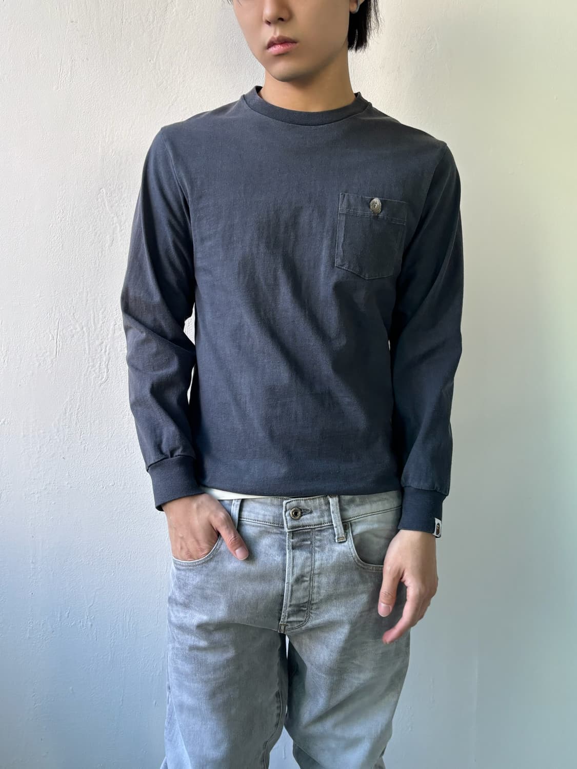 베이프 스몰 로고 롱슬리브 상품이미지2