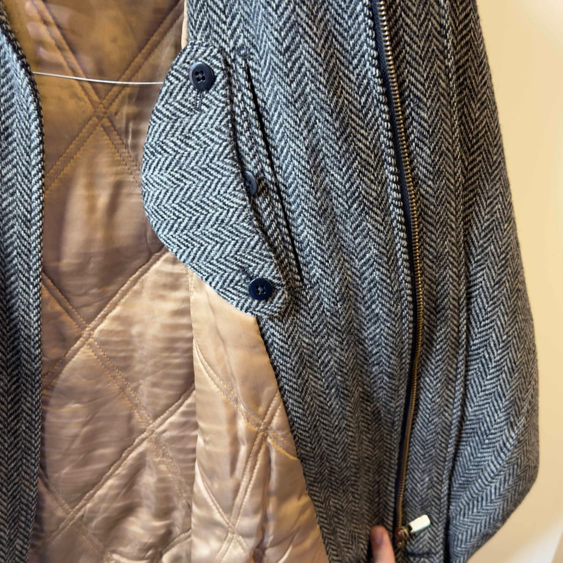 90s 버버리 울 헤링본 헌팅 자켓 상품이미지4