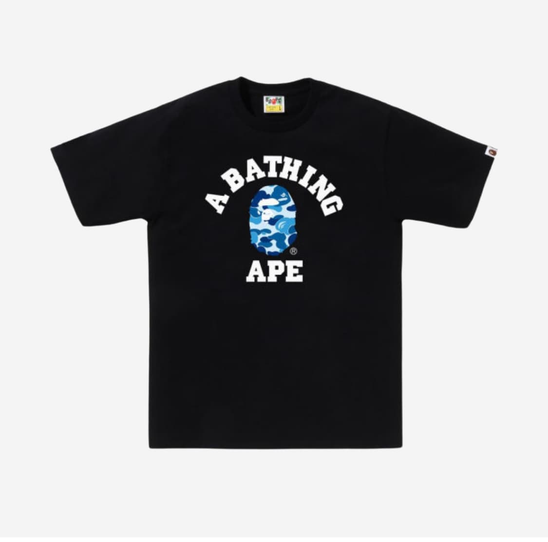 베이프 ABC 카모 컬리지 티셔츠 블랙 블루 상품이미지1