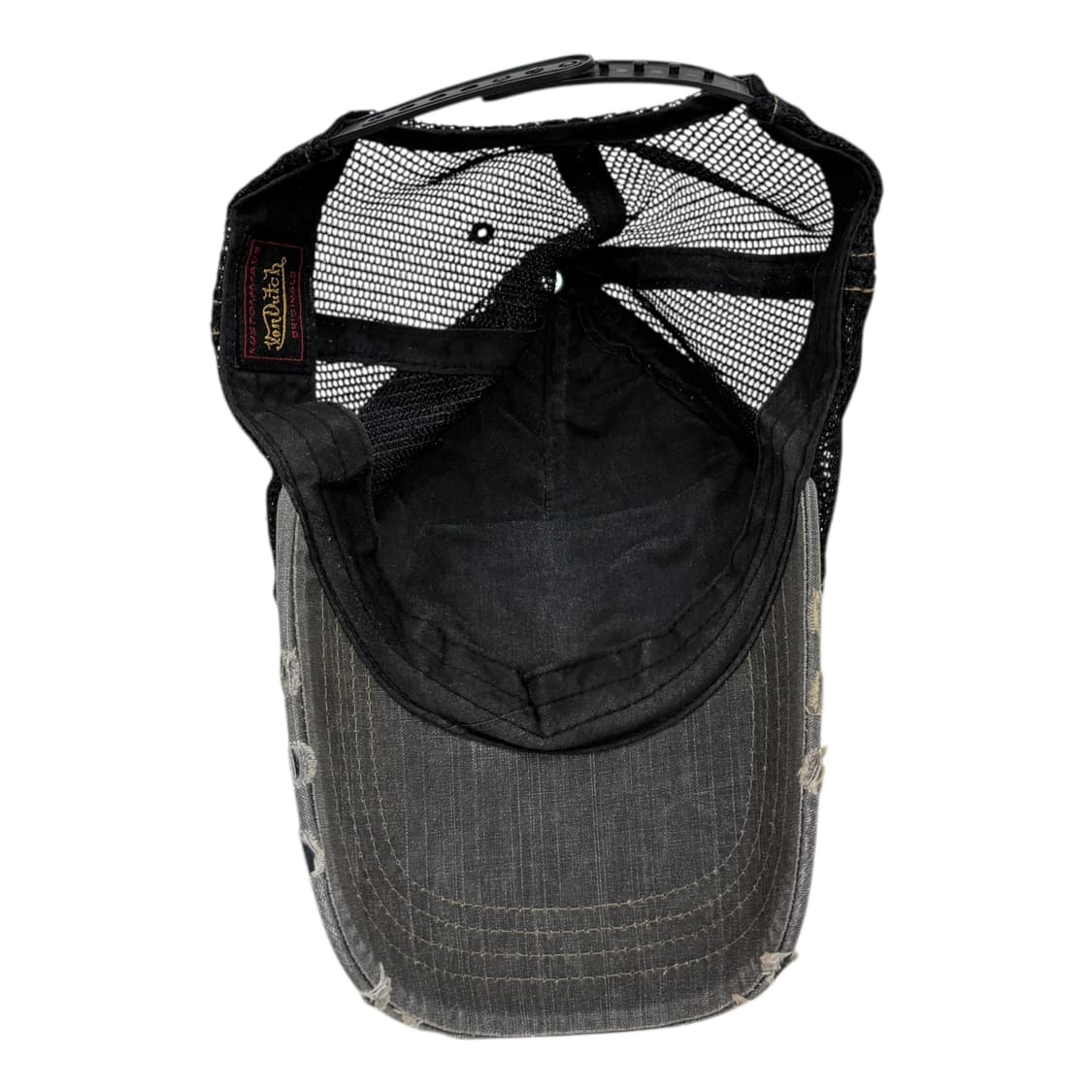 본더치 빈티지 Y2K 데미지 펑크 메쉬캡 모자 그레이 상품이미지3